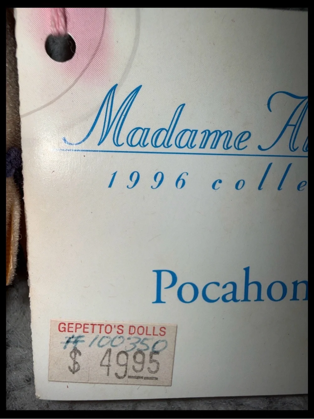 Madame Alexander 1996 Pocahontas 8” Collectible Doll w/ Original Tag